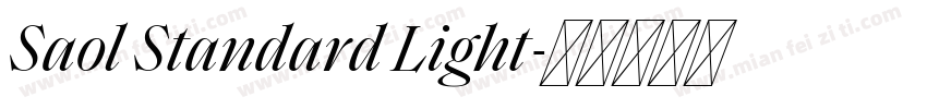 Saol Standard Light字体转换